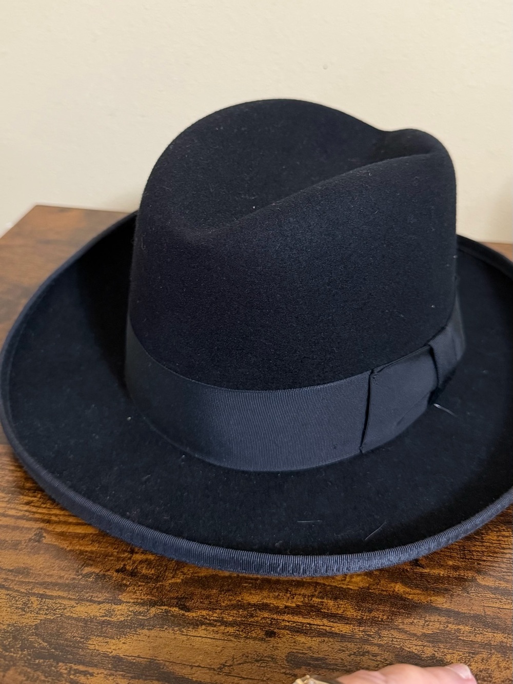 Godfather Designer Collection Black Wool Fedora - Size Small